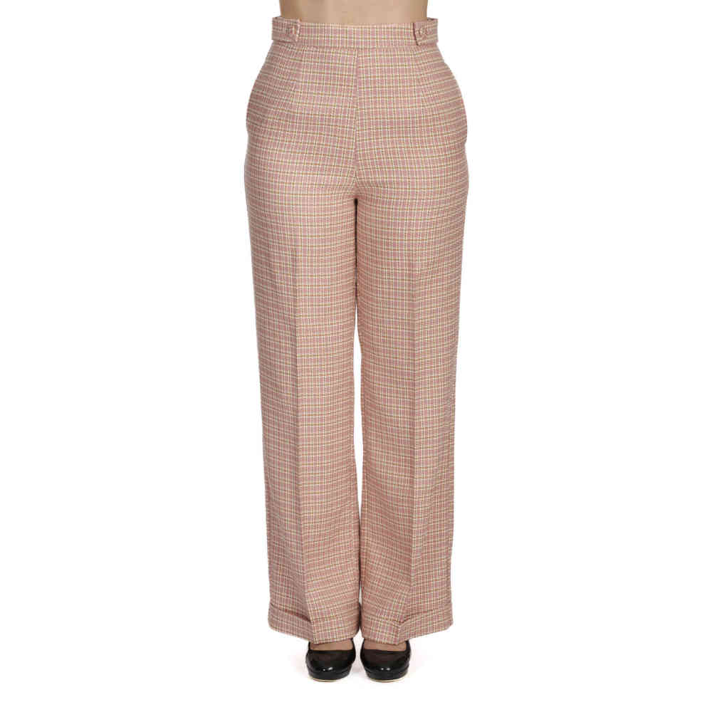 Banned - Ruby Check Wide leg trousers - Pink